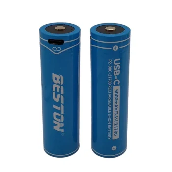 Uzlādējams 21700 Li-Ion akumulators ar USB-C, 3.6V, 5000mAh, 2 gab.