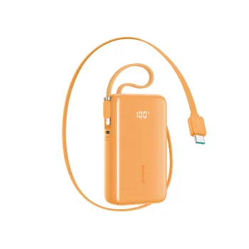 Joyroom JR-PR2 35W 10000mAh ārējais akumulators ar USB-C un Lightning kabeļiem - Oranžs