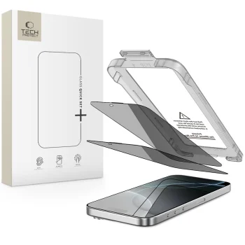 Tech-Protect Quick Set Spy+ privātuma aizsargstikls 2 gab. priekš iPhone 16 Pro