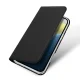 Atverams vāciņš Dux Ducis Skin Pro iPhone 16 Plus ar kartes kabatu un statīvu, melns