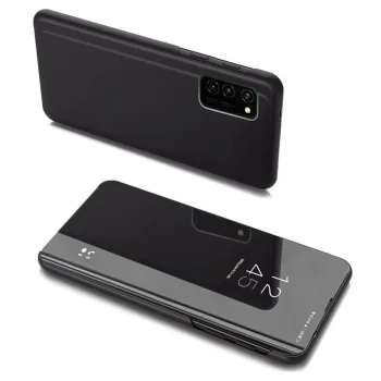 Atverams vāciņš Clear View Case priekš Samsung Galaxy A03s (166.5), melns