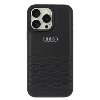 Audi Synthetic Leather vāciņš iPhone 16 Pro Max 6.9", melns