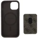 Guess vāciņš iPhone 15 ar MagSafe maku 4G Stripes, brūns