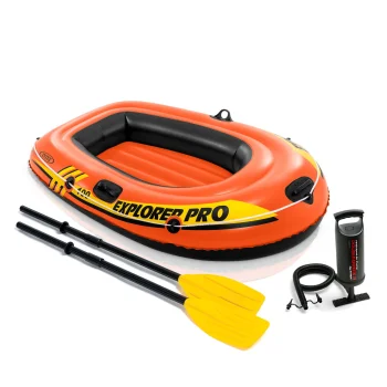 Intex Explorer Pro 100 piepūšamā laiva ar airiem un pumpi