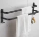 Sienas dvieļu pakaramais 60 cm, melns matēts