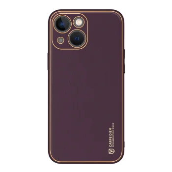 Dux Ducis Yolo iPhone 14 Plus vāciņš no mākslīgās ādas, violets