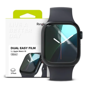 Ringke Dual Easy aizsargplēve Apple Watch 10 42 mm (3 gab.)