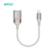 BWOO BZ70 OTG pāreja Lightning uz USB-A 0,18 m, pelēka