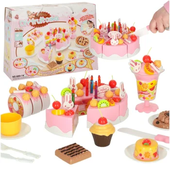 Rotaļlieta, Komplekts "Torte", 75 gab. - Rozā | Toy, Set "Cake", 75 pcs.