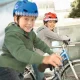 Wozinsky Bērnu velo ķivere ar dinozauru motīvu, S (52-56 cm), Sarkana