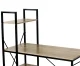 Modern Loft Rakstāmgalds ar 3 Plauktiem Abpusējs Modern Oak
