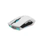 Bezvadu spēļu pele Machenike M721 10000 DPI ar RGB apgaismojumu, balta