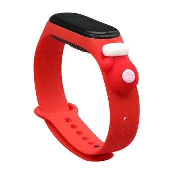 Siksniņa Strap Xmas Xiaomi Mi Band 3 / 4, Sarkana