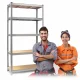 Humberg 4850 metāla noliktavas plaukts 205x120x45 cm sudraba