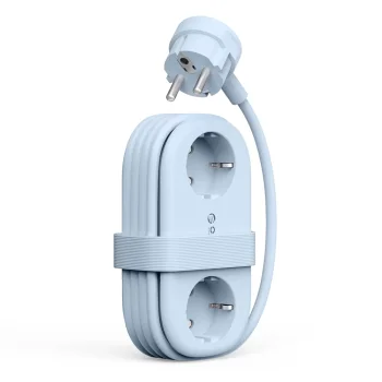 Orico AP3 65W GaN 6in1 pagarinātājs 2x AC + 2x USB-A + 2x USB-C, zils