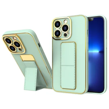 Telefona vāciņš Samsung Galaxy A13 ar statīvu, zaļš