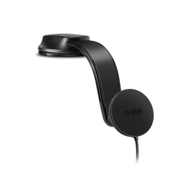 SBS TESUPPMAG15W2115W magnētiskais telefona turētājs ar 15W bezvadu lādētāju - melns