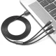 Universāls USB kabelis 3in1 XO NB173 USB uz Lightning, USB-C, microUSB, 1.2 m, 2.4A, melns