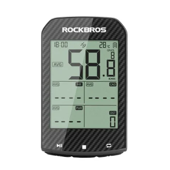 Velodators Rockbros M1Pro GPS 2.9" Bluetooth ANT+ IPX6, melns