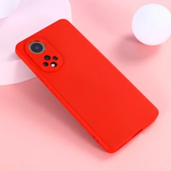 Huawei Nova 9 (NAM-AL00, NAM-LX9) / Honor 50 Soft Liquid Silicone Anti-Scratch Protective Case Cover, Red | Telefona...