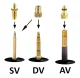 Ventiļu adapteru komplekts AG414C DV / AV / SV, 24 gab.