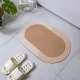 Ātri Žūstošs Ovāls Vannas Istabas Paklājs, Brūns | Quick Drying Bathroom Mat