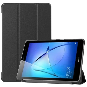 Huawei MatePad T8 8.0'' Trifold Stand PU Leather Hard Protective Cover Case, Black | Planšetes Vāciņš Maciņš...