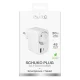 Puro Power Delivery tīkla lādētājs ar Schuko ligzdu, 20W, USB-C / USB-A, balts