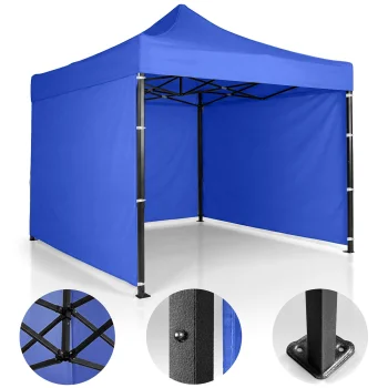 Plonos Dārza paviljons ar 3 sienām 3x3m Zils