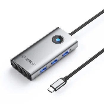 Orico PW11 6in1 USB-C dokstacija, HDMI 4K 30Hz, PD 100W, 2.5G RJ45, 3x USB 3.0, pelēka