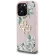 Guess Grained Roses Big 4G Logo vāciņš iPhone 16 Pro Max 6.9\", rozā