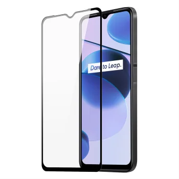 Dux Ducis 9D aizsargstikls Realme C35 ekrānam, 9H, melns