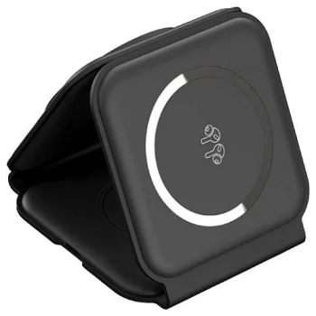 CHOETECH 3-in-1 magnētiskais bezvadu lādētājs 15W, melns