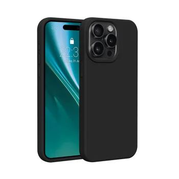 Etteri Silicone Case vāciņš Apple iPhone 15 Pro Max (6.7") melns
