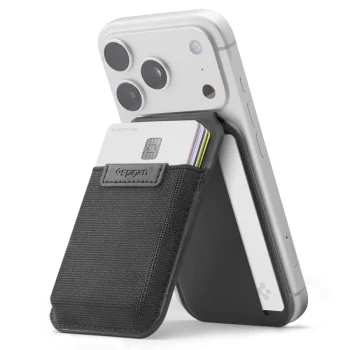 Spigen Slim Fold S314-4 MagSafe telefona maciņš kartēm Melns