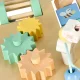 LULILO LUDO koka attīstošais galds bērniem 2-in-1, piparmētru