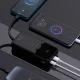 Ārējais akumulators Wozinsky WFC-15B 20000mAh 22.5W PD 20W ar Lightning un USB-C vadiem, melns