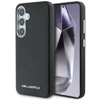 Karl Lagerfeld Saffiano MagSafe vāciņš Samsung Galaxy S25+ Melns