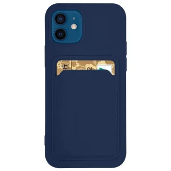 Silikona vāciņš ar kartes nodalījumu Xiaomi Redmi Note 11 Pro+ 5G / 11 Pro, tumši zils
