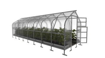 Lāses veida siltumnīca KLASIKA DROP 2.5x8 m ar 4 mm polikarbonātu