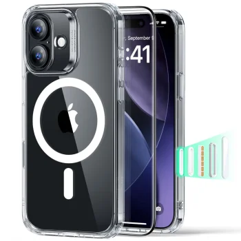 ESR Classic Hybrid MagSafe vāciņš un aizsargstikls iPhone 17, caurspīdīgs
