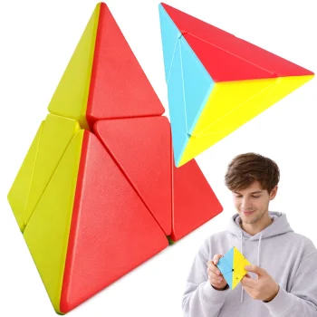 Loģiskā puzle piramīda Pyraminx 3D ātruma kubs, daudzkrāsaina