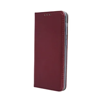 Samsung Galaxy S24 (SM-S921) Smart Magnetic Leather Case Cover Stand, Burgundy | Telefona Vāciņš Maciņš Apvalks...