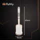 Ruhhy silikona tualetes birste ar turētāju, balta