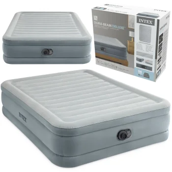 Intex 64824 divvietīgs piepūšamais matracis 203x152x46 cm ar iebūvētu elektrisko sūkni