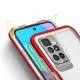 Vāciņš Xiaomi Redmi 10 Hybrid Armor Clear 3 in 1, sarkans