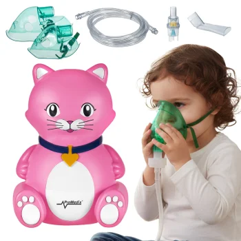 Promedix PR-816 bērnu inhalators (kaķis) ar piederumiem