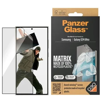 PanzerGlass Ultra-Wide Fit rūdīts stikls ar D3O® aplikatoru priekš Samsung Galaxy S24 Ultra | tempered glass with...