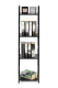 ModernHome LOFT metāla plaukts ar 4 plauktiem, melns