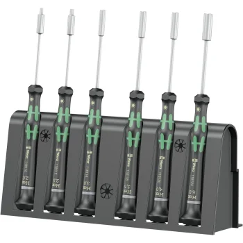 Skrūvgriežu komplekts Wera 2069/6 ar statīvu, 6 gab., Black / Green